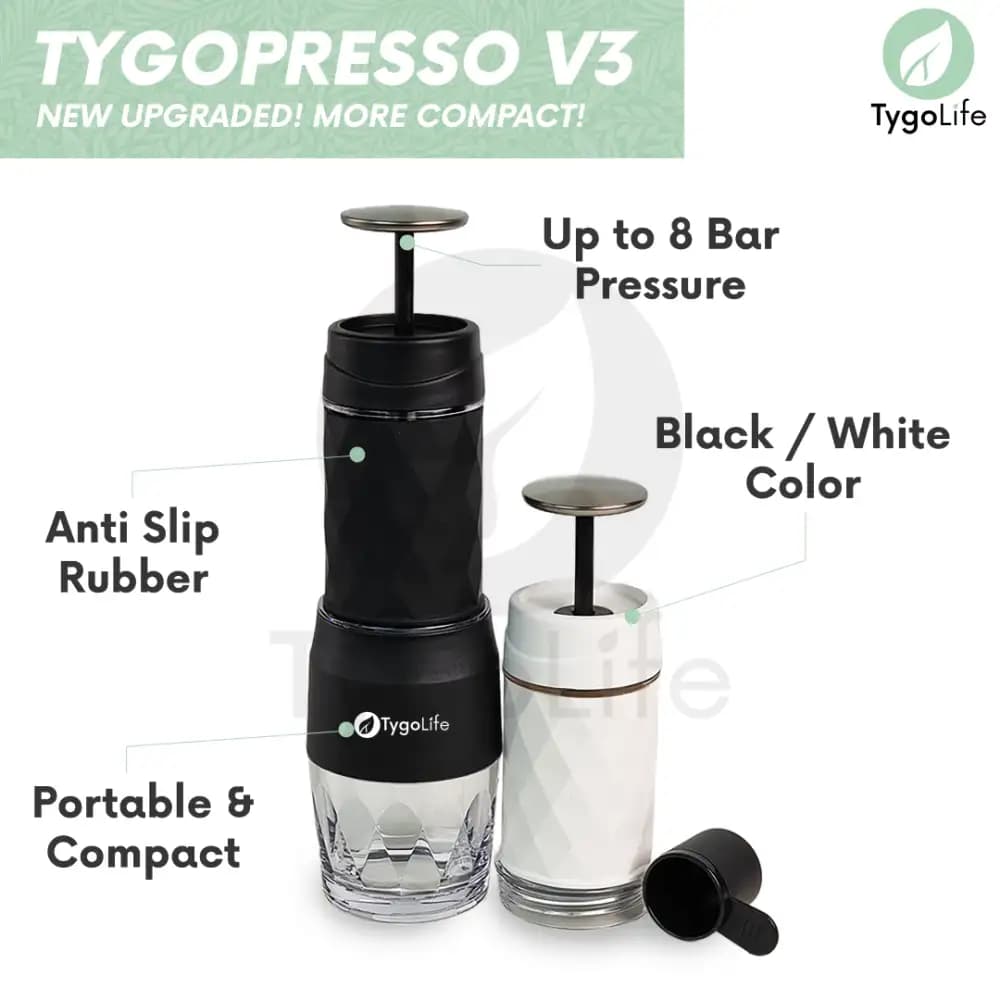 TYGOPRESSO V3 PORTABLE ESPRESSO COFFEE MAKER MANUAL 3IN1