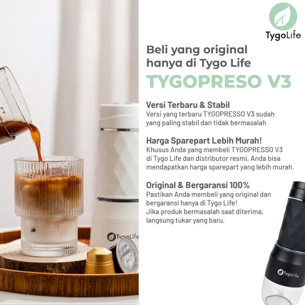 TYGOPRESSO V3 PORTABLE ESPRESSO COFFEE MAKER MANUAL 3IN1