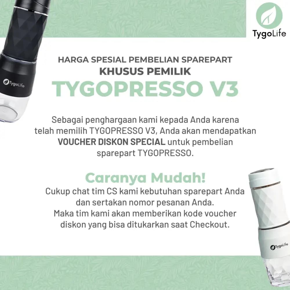 TYGOPRESSO V3 PORTABLE ESPRESSO COFFEE MAKER MANUAL 3IN1