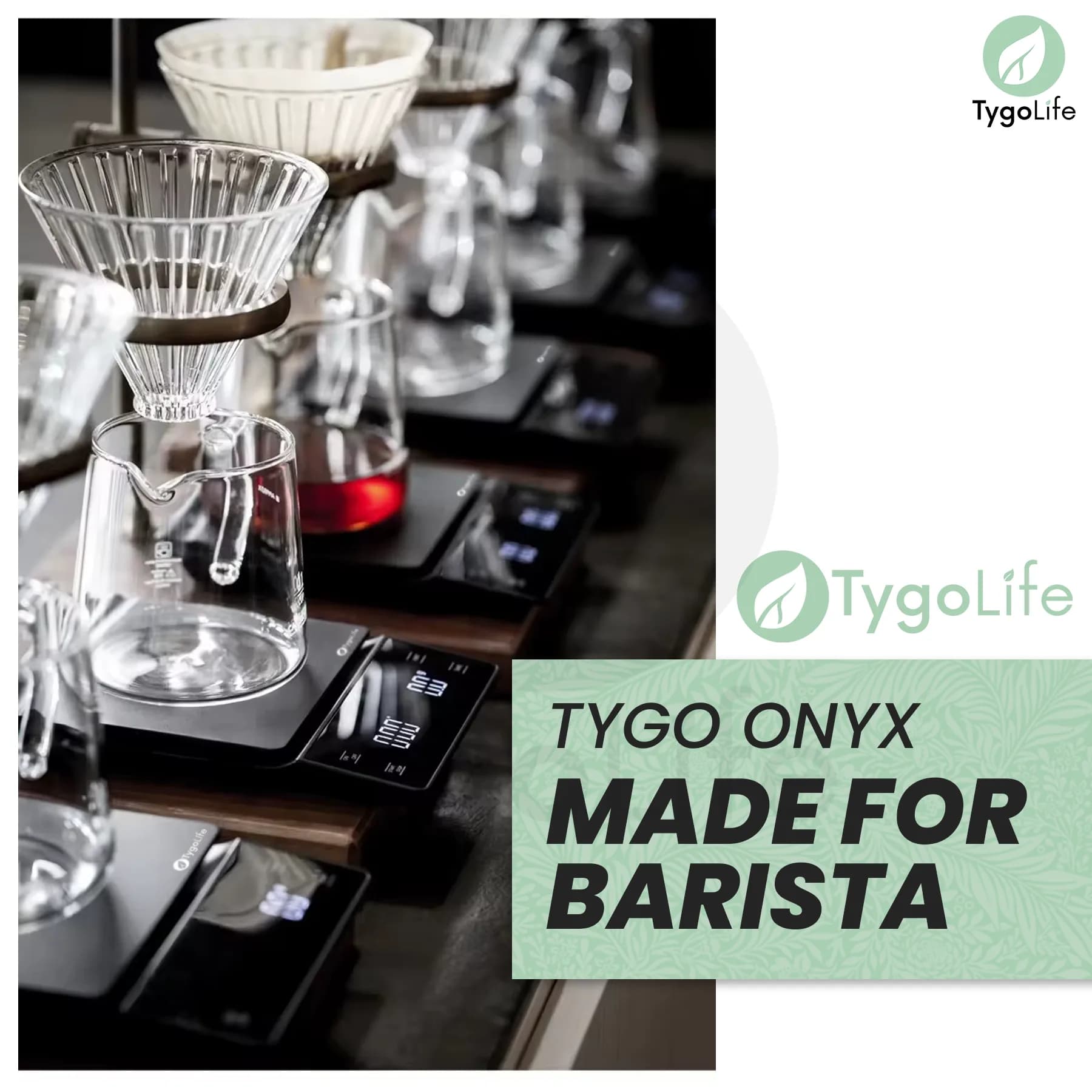 TYGO ONYX DIGITAL COFFEE SCALE WITH TIMER CHARGE CAS TIMBANGAN DIGITAL