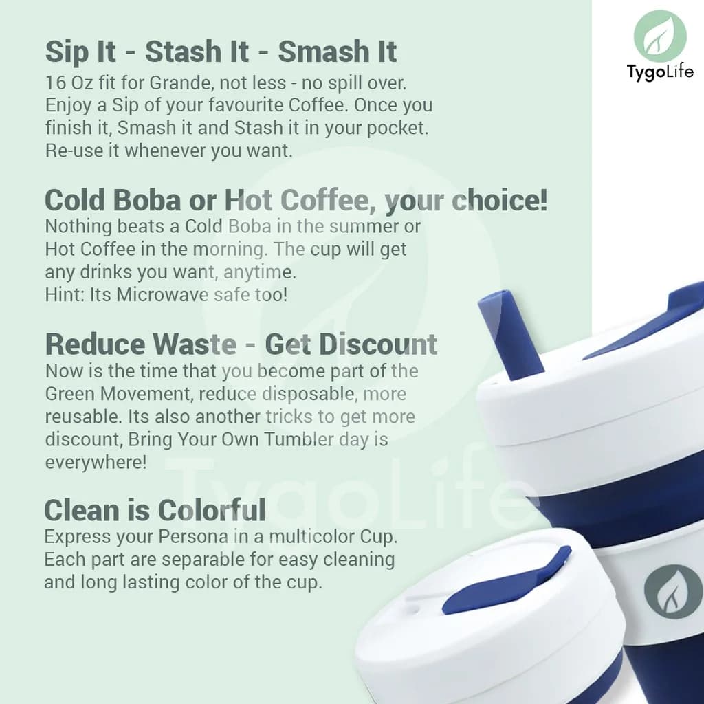 TYGO COLLAPSIBLE TRAVEL TUMBLER 16Oz