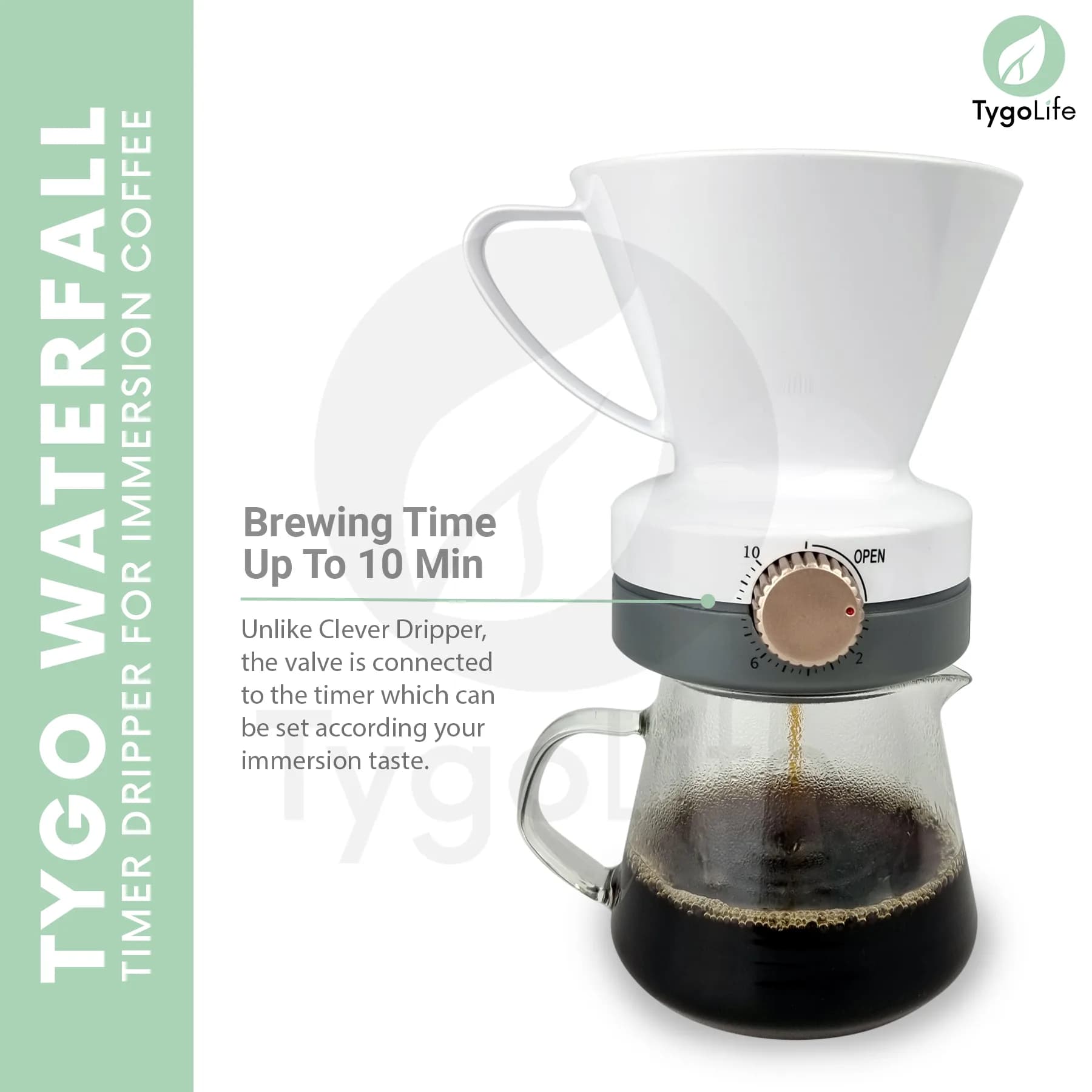 TYGO WATERFALL V60 TIMER CLEVER DRIPPER