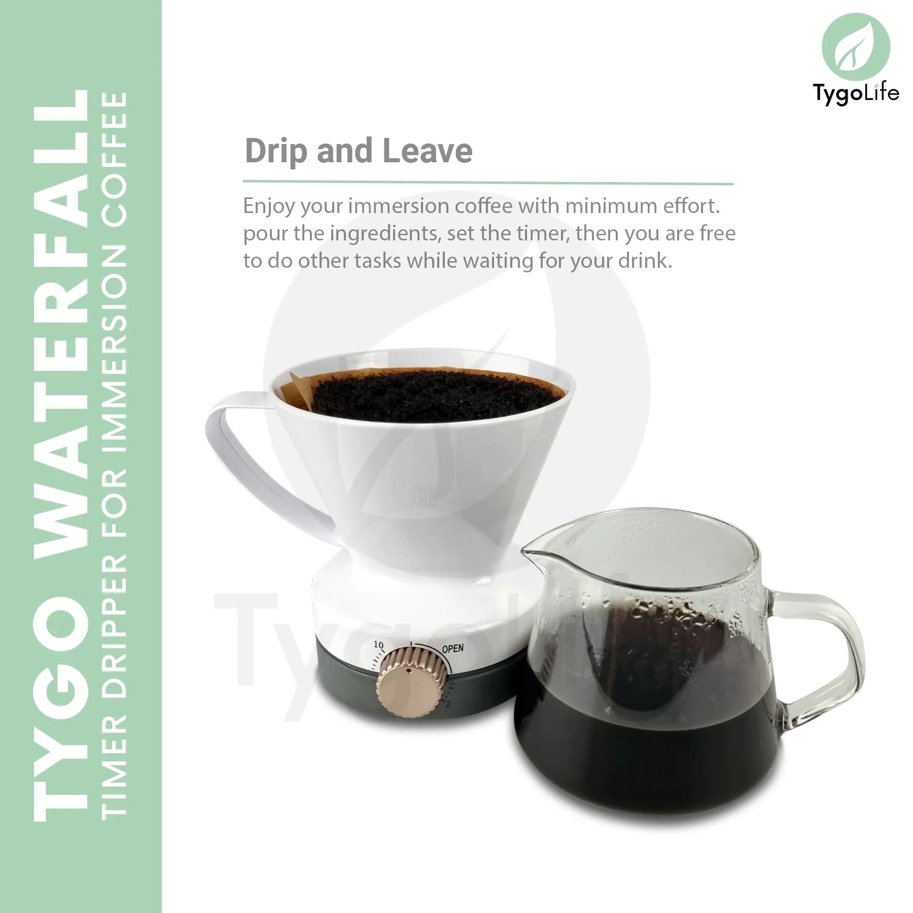 TYGO WATERFALL V60 TIMER CLEVER DRIPPER