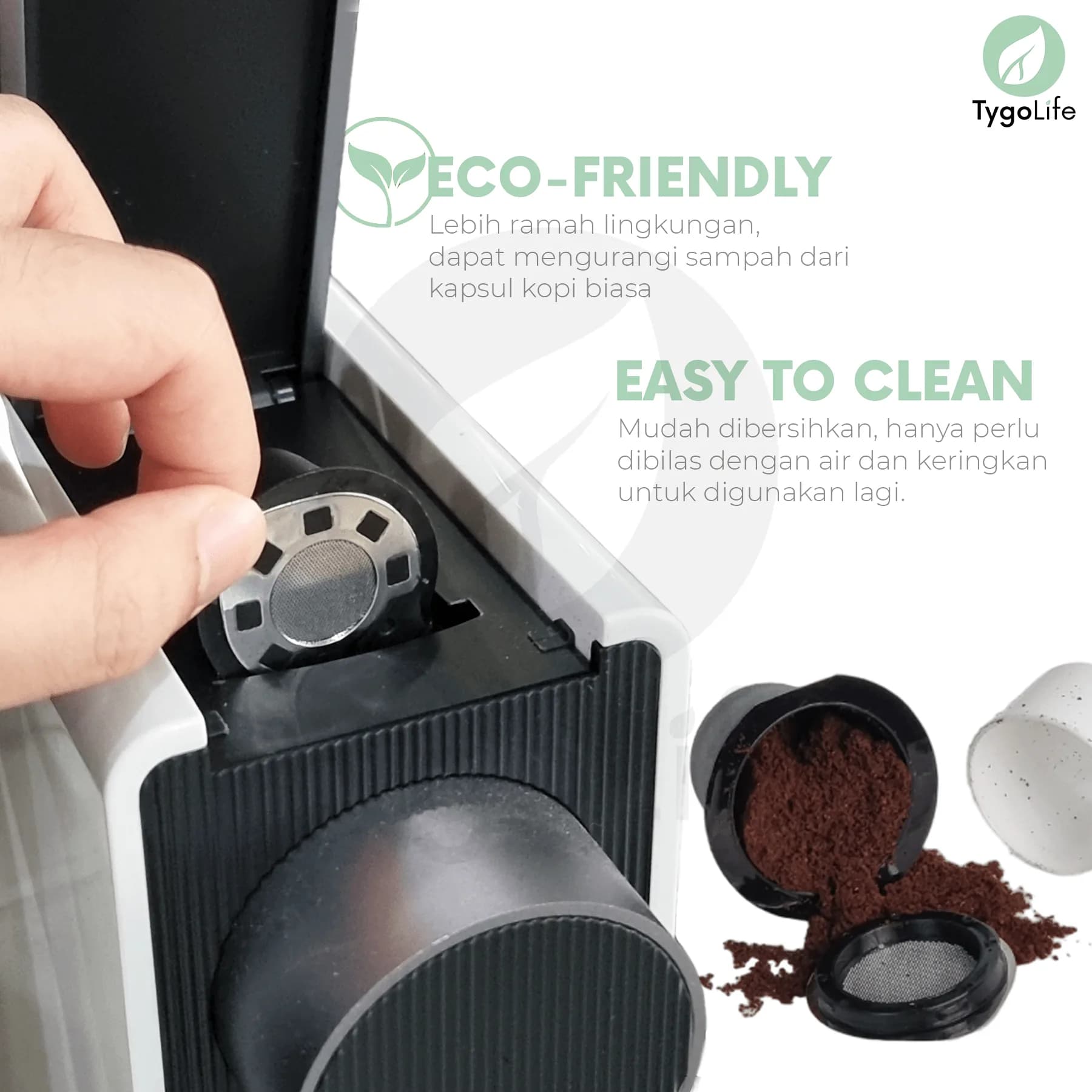 TYGO BULLET REUSABLE/REFILLABLE COFFEE CAPSULE POD