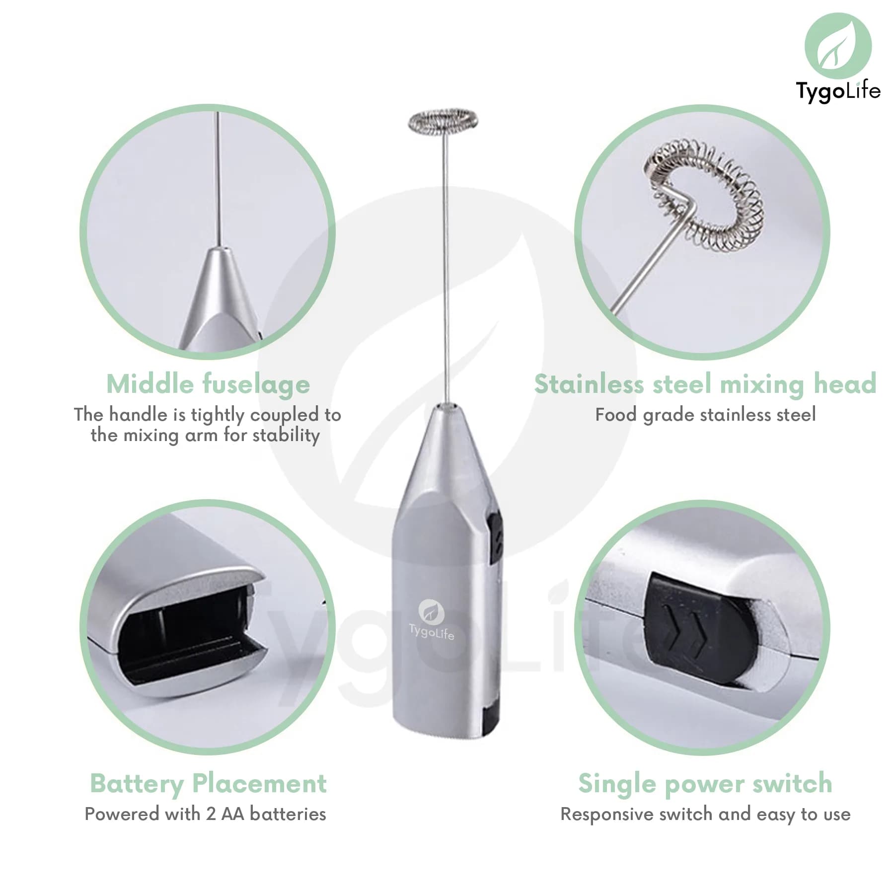 MILK FROTHER STORM HAND MIXER BATERAI PENGOCOK SUSU