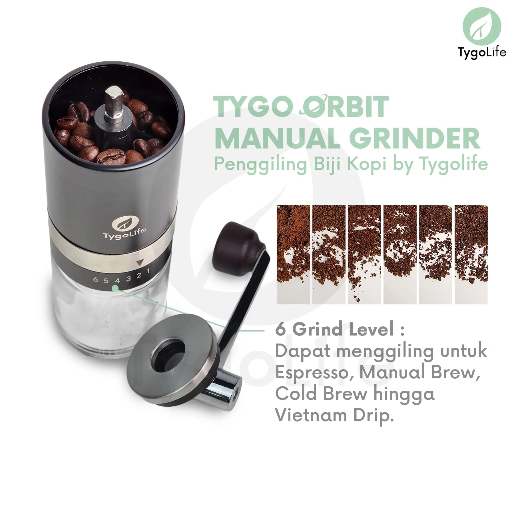 TYGO ORBIT HAND COFFEE GRINDER MANUAL BURR