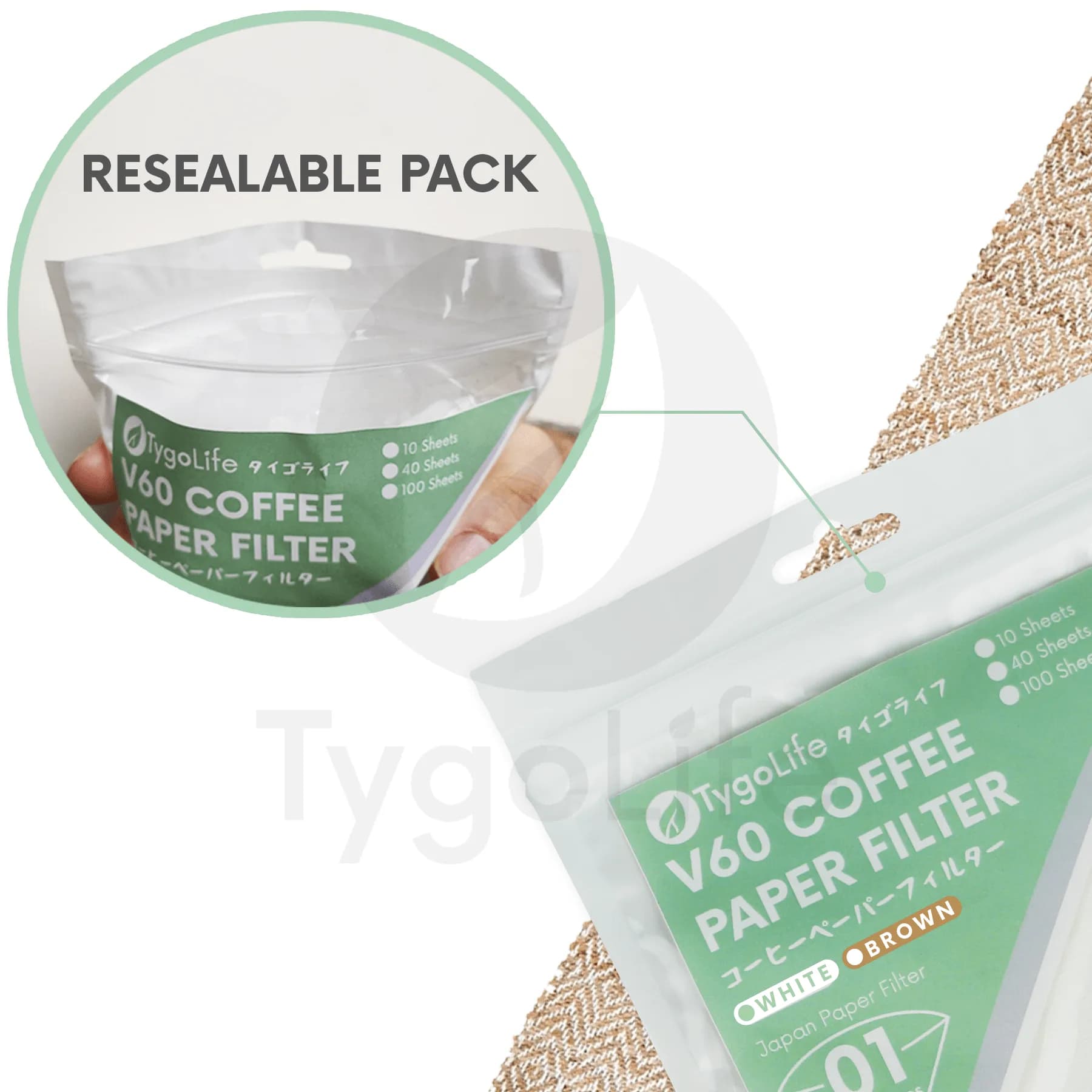 COFFEE PAPER FILTER V60 BROWN UNBLEACHED