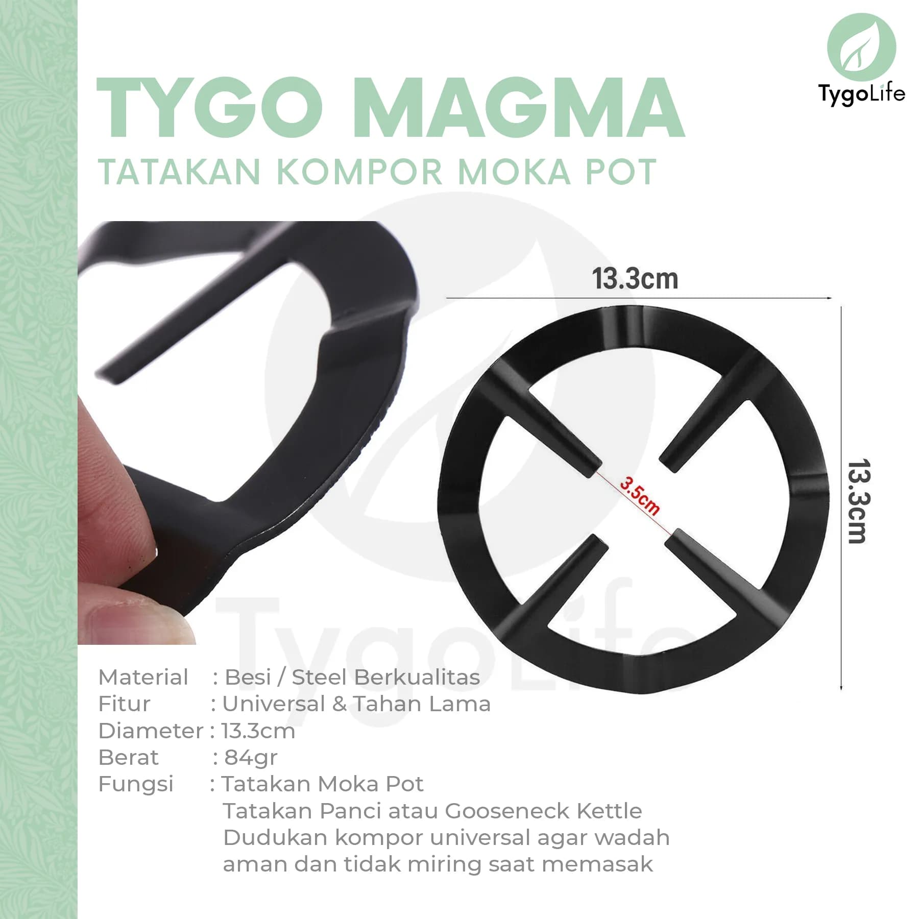 TYGO MAGMA TATAKAN KOMPOR MOKA POT