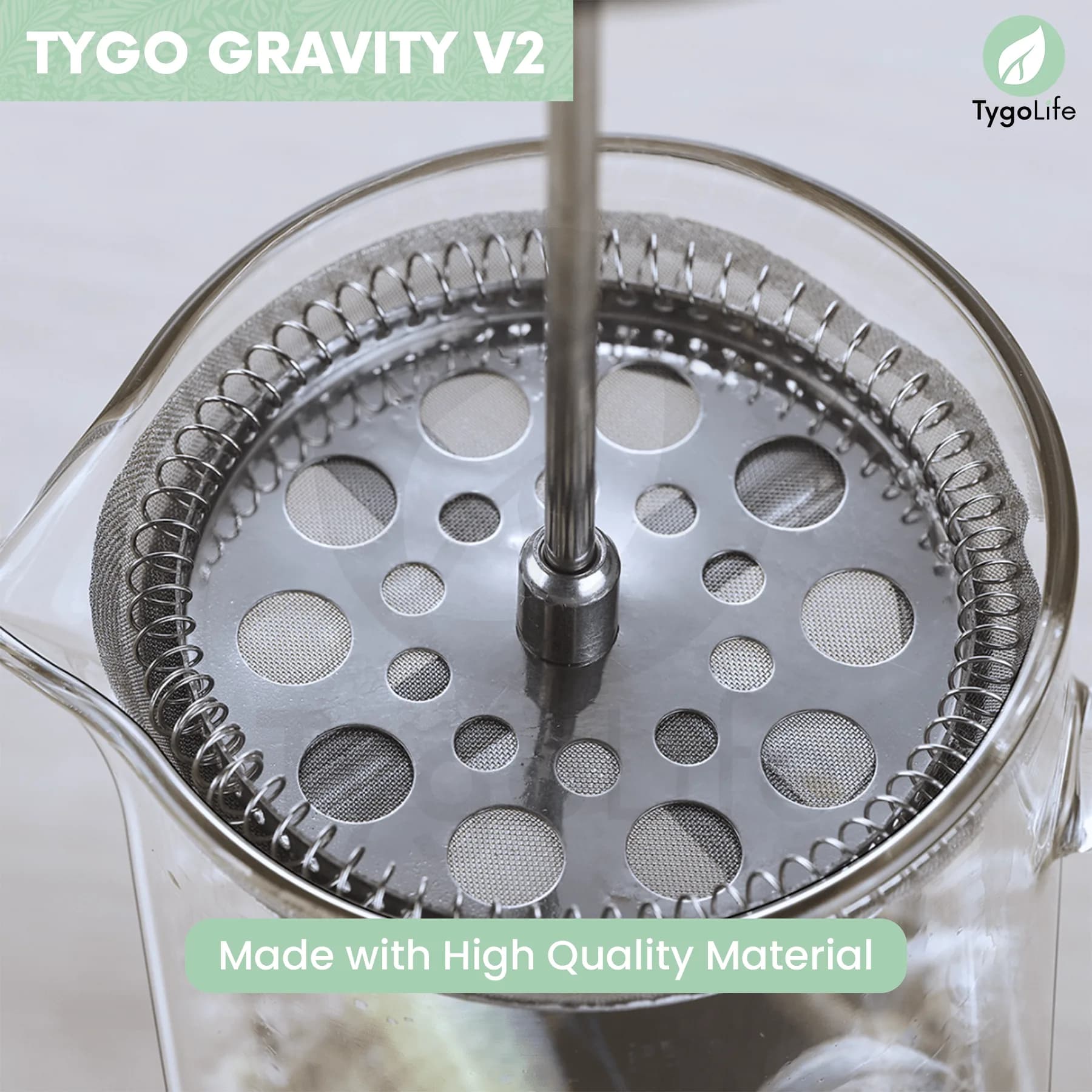 TYGO GRAVITY FRENCH PRESS COFFEE MAKER MILK FROTHER