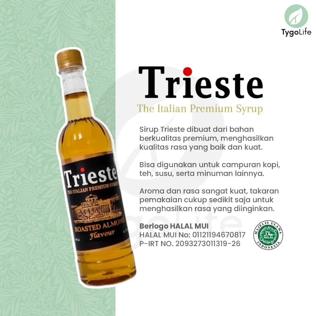 TRIESTE SYRUP REPACK 100ML FLAVOURED SAMPLE KEMASAN KECIL