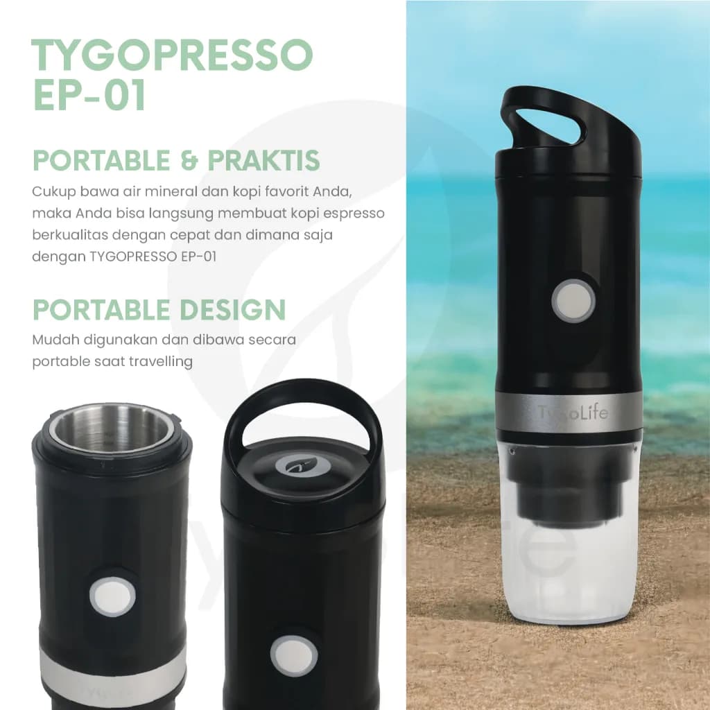 TYGOPRESSO EP-01 PORTABLE ELECTRIC ESPRESSO COFFEE MAKER