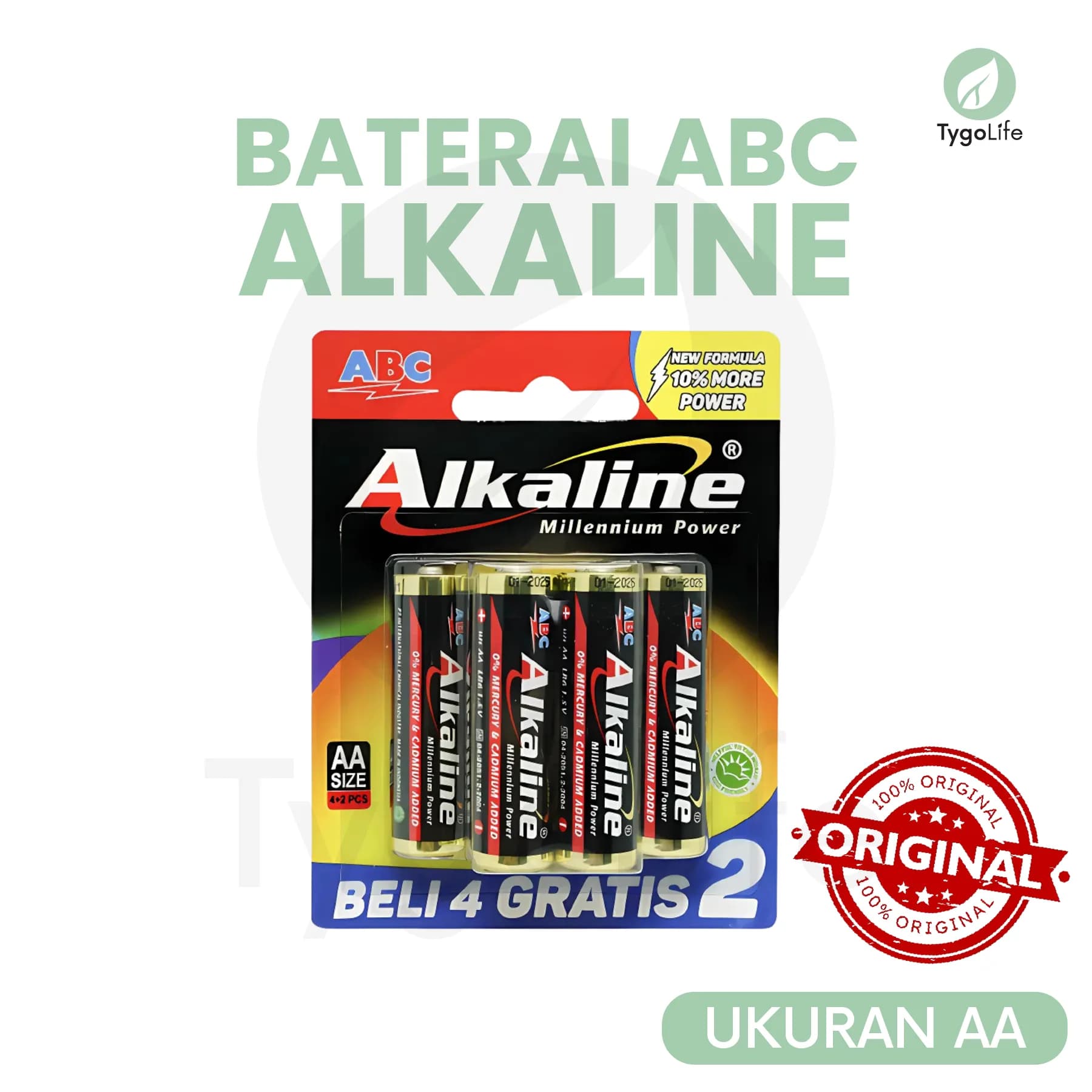 BATERAI ABC ALKALINE AA AAA A3 A2 1.5V ORIGINAL ISI 2 PCS 6 PCS BATRE