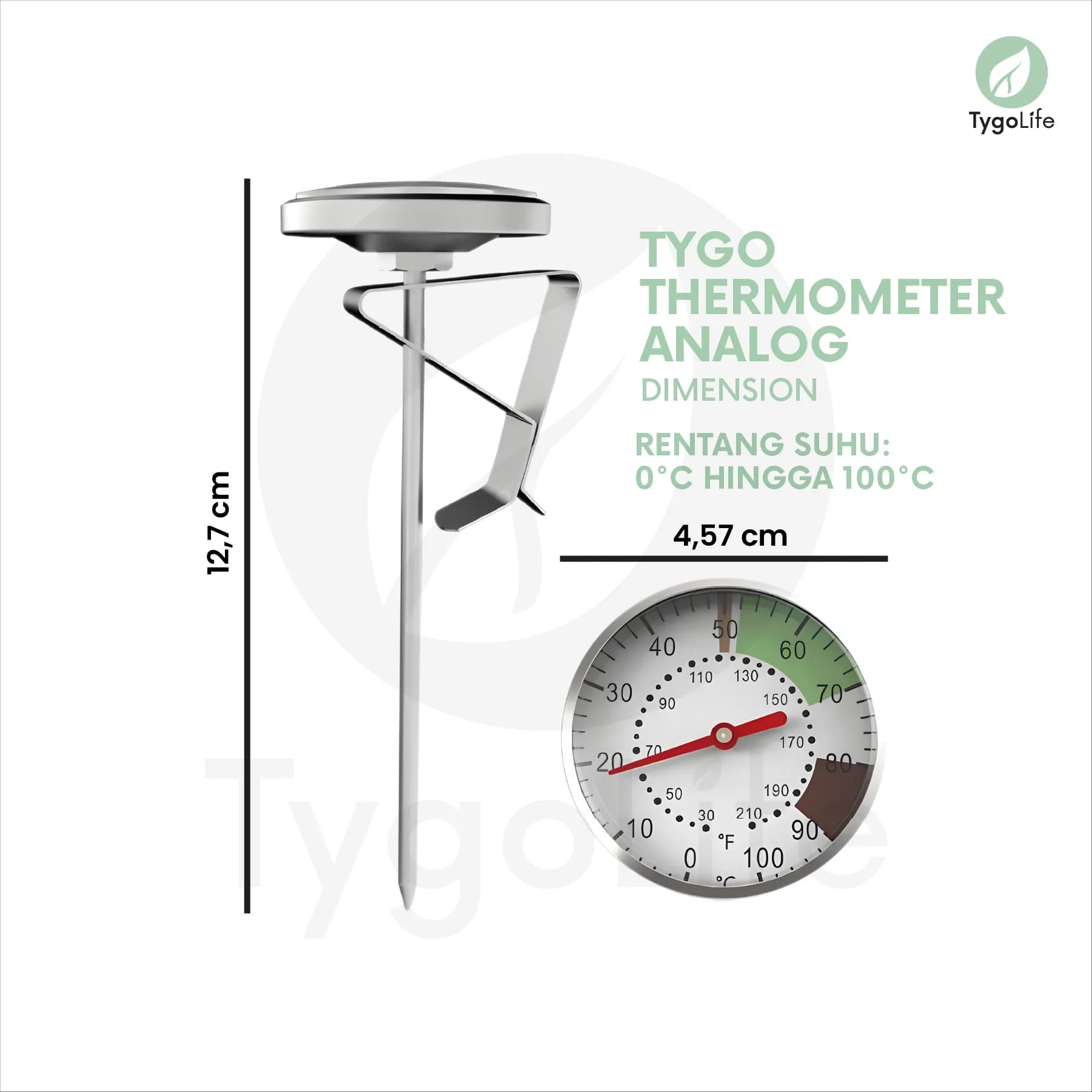 TYGO THERMOMETER ANALOG A01 TERMOMETER JARUM BARISTA