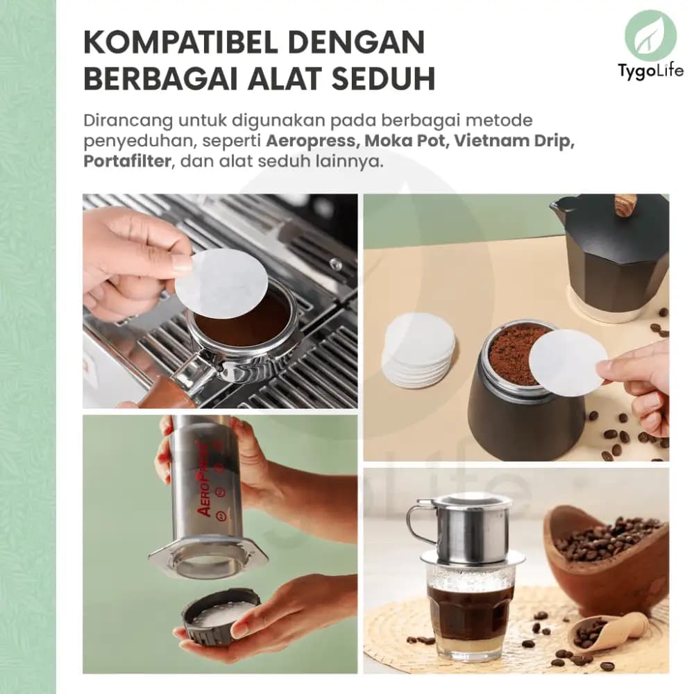 TYGO ROUND COFFEE PAPER FILTER JAPAN KERTAS SARING KOPI BULAT