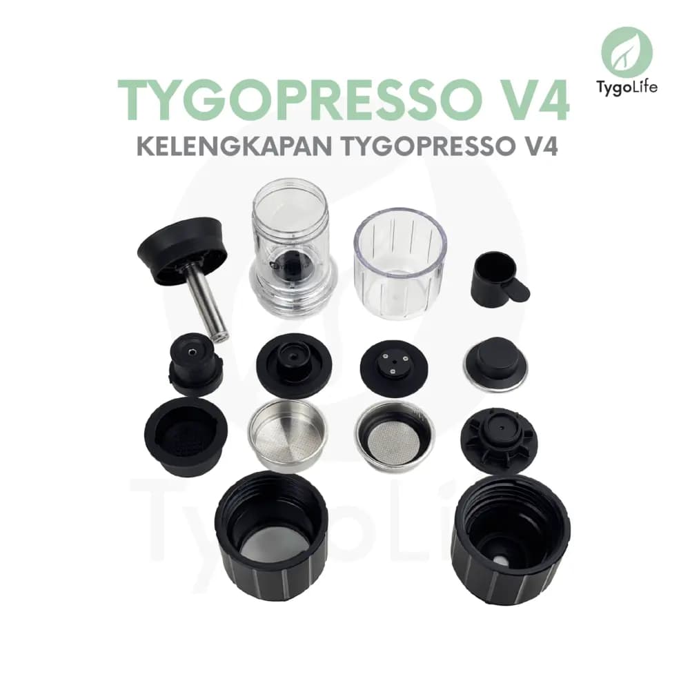 TYGOPRESSO V4 PORTABLE ESPRESSO MAKER 4IN1 MANUAL ALAT PEMBUAT KOPI ESPRESSO PORTAFILTER 51MM MINIPRESSO TRAVEL CAMPING MINI