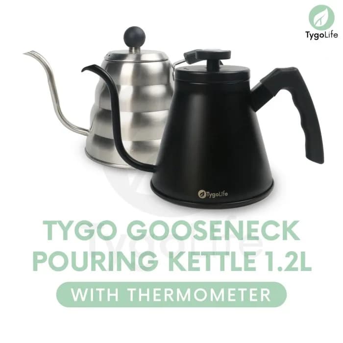 GOOSENECK KETTLE THERMOMETER 1.2L TEKO LEHER ANGSA