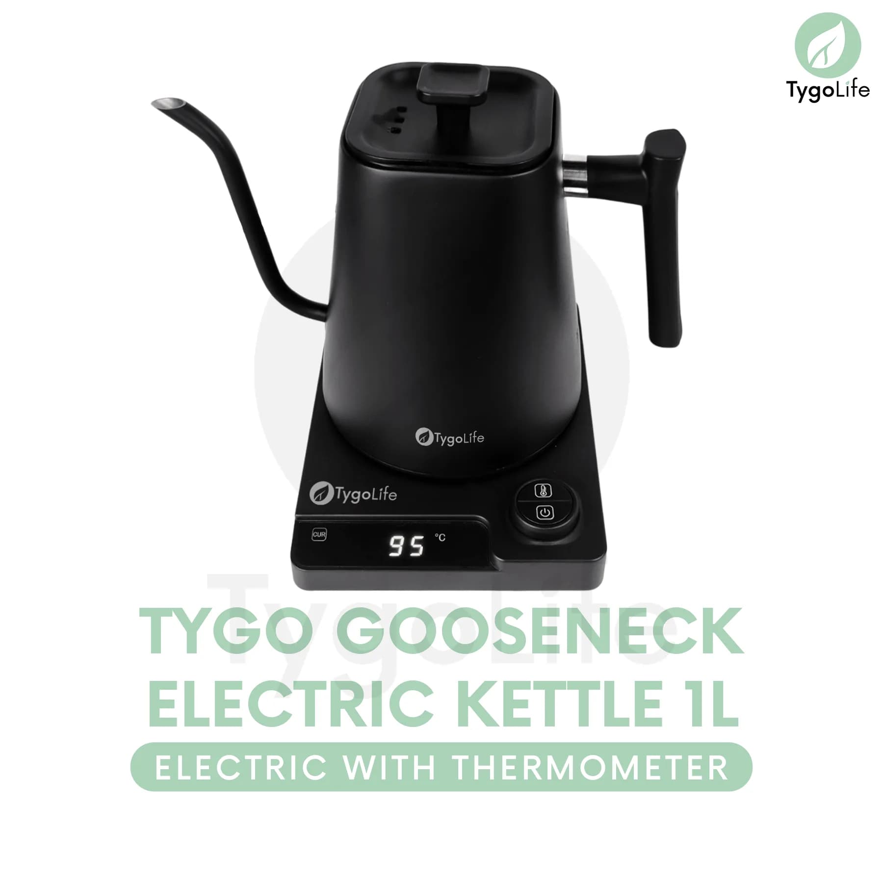 TYGO ELECTRIC GOOSENECK KETTLE 1L TEKO LEHER ANGSA