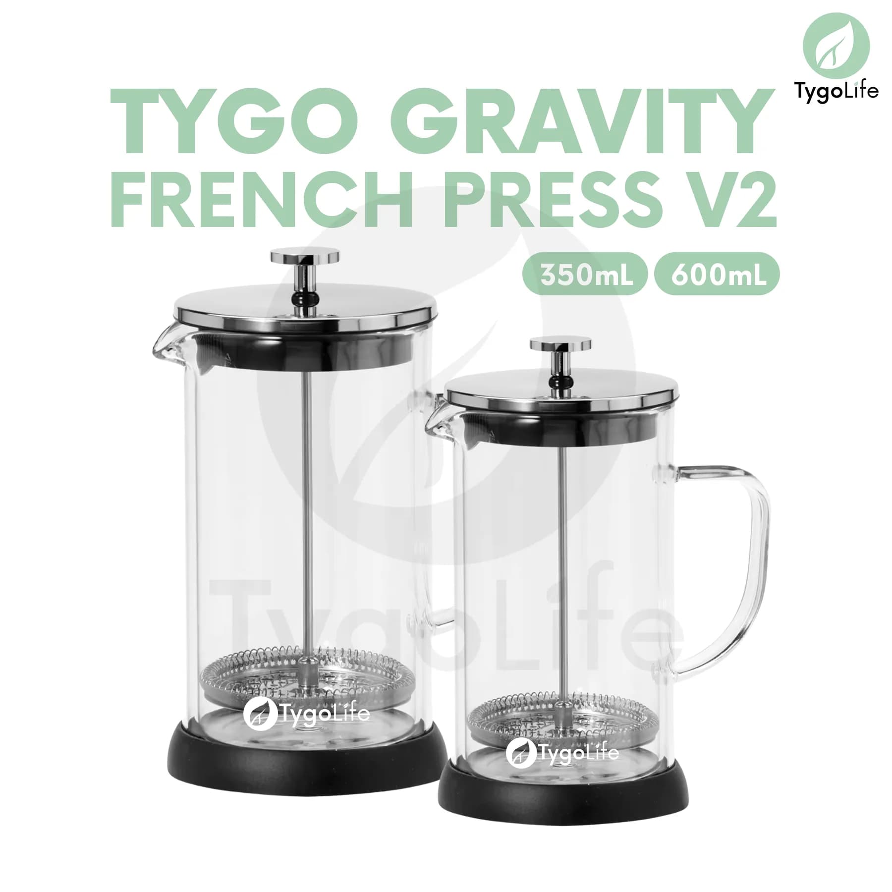 TYGO GRAVITY FRENCH PRESS COFFEE MAKER MILK FROTHER