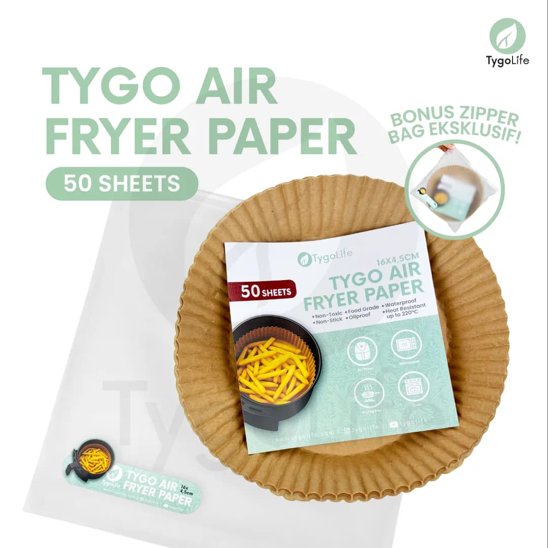 TYGO AIR FRYER PAPER 16CM 20CM ISI 50PCS KERTAS ALAS AIR FRYER