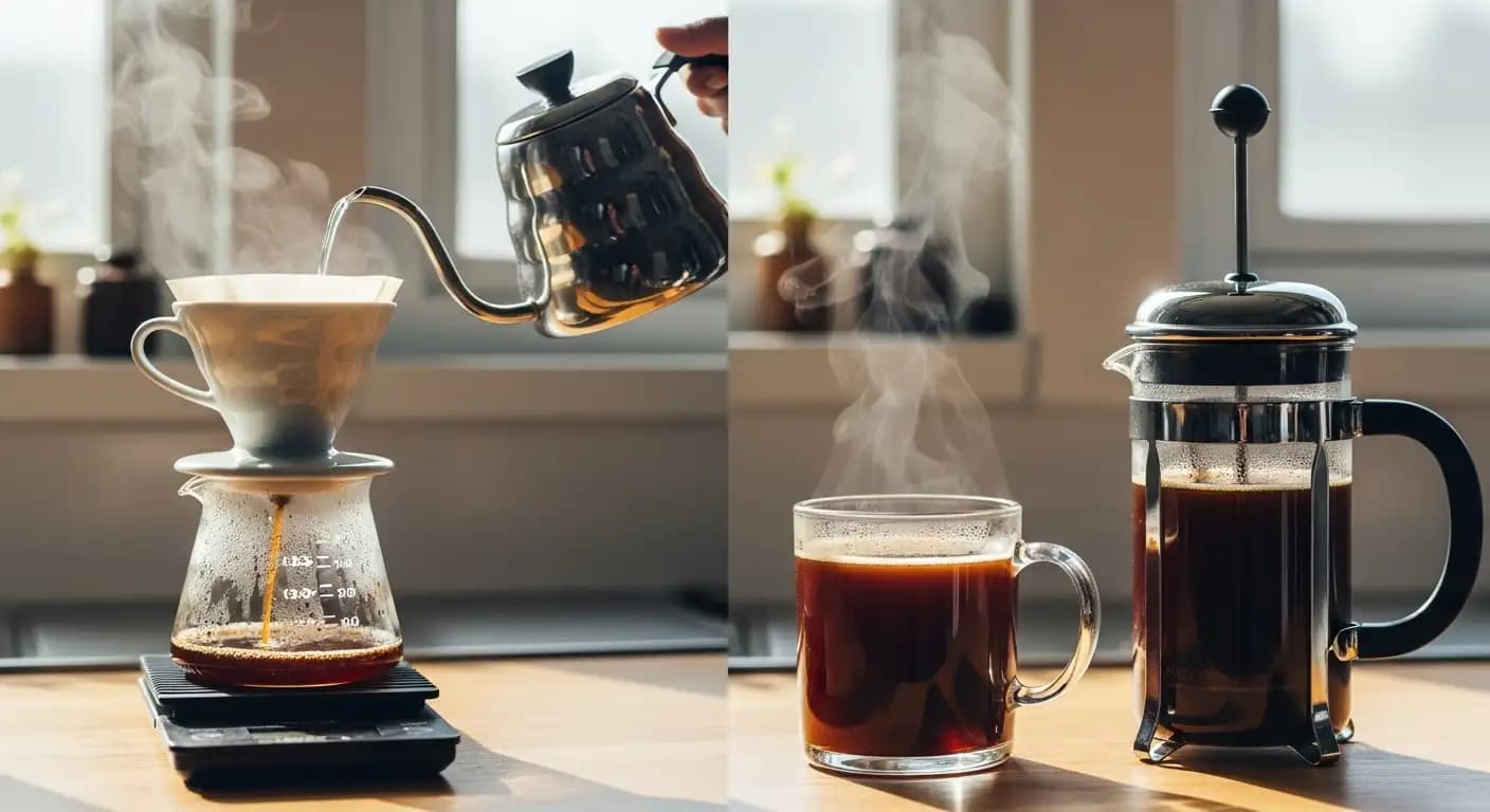 Pour Over vs French Press: Perbandingan Lengkap & Mana Pilihan Terbaik?