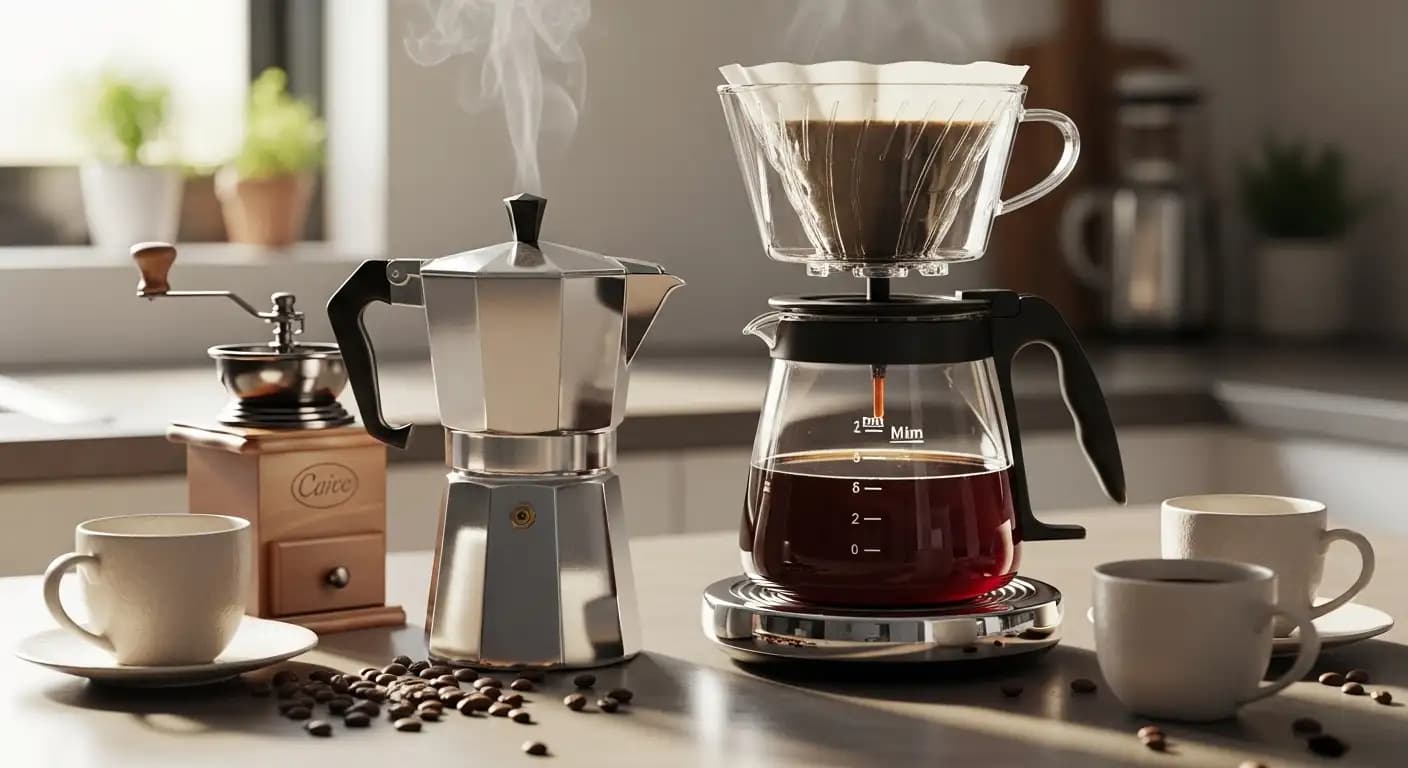 Moka Pot vs. Drip Coffee: Perbandingan Lengkap Rasa & Praktis Terbaik
