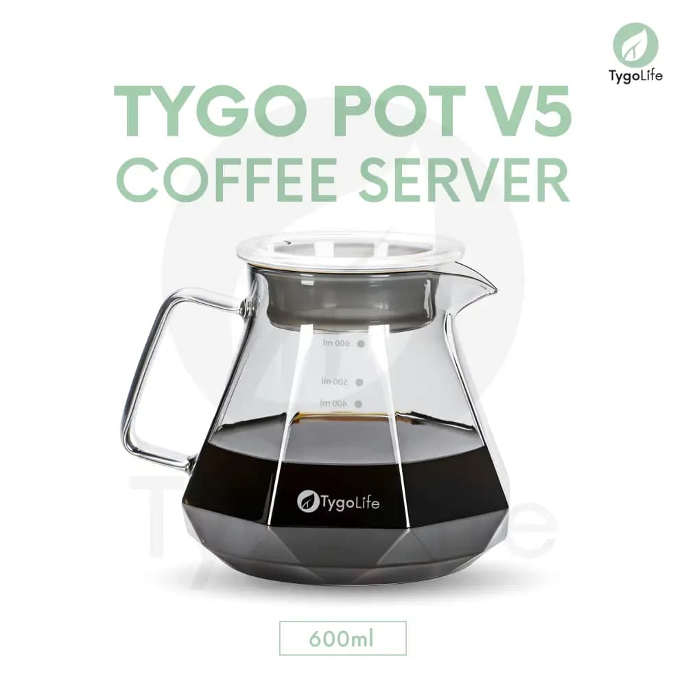 TYGO POT V5 COFFEE SERVER POUR OVER V60 DRIP DIAMOND SHAPE
