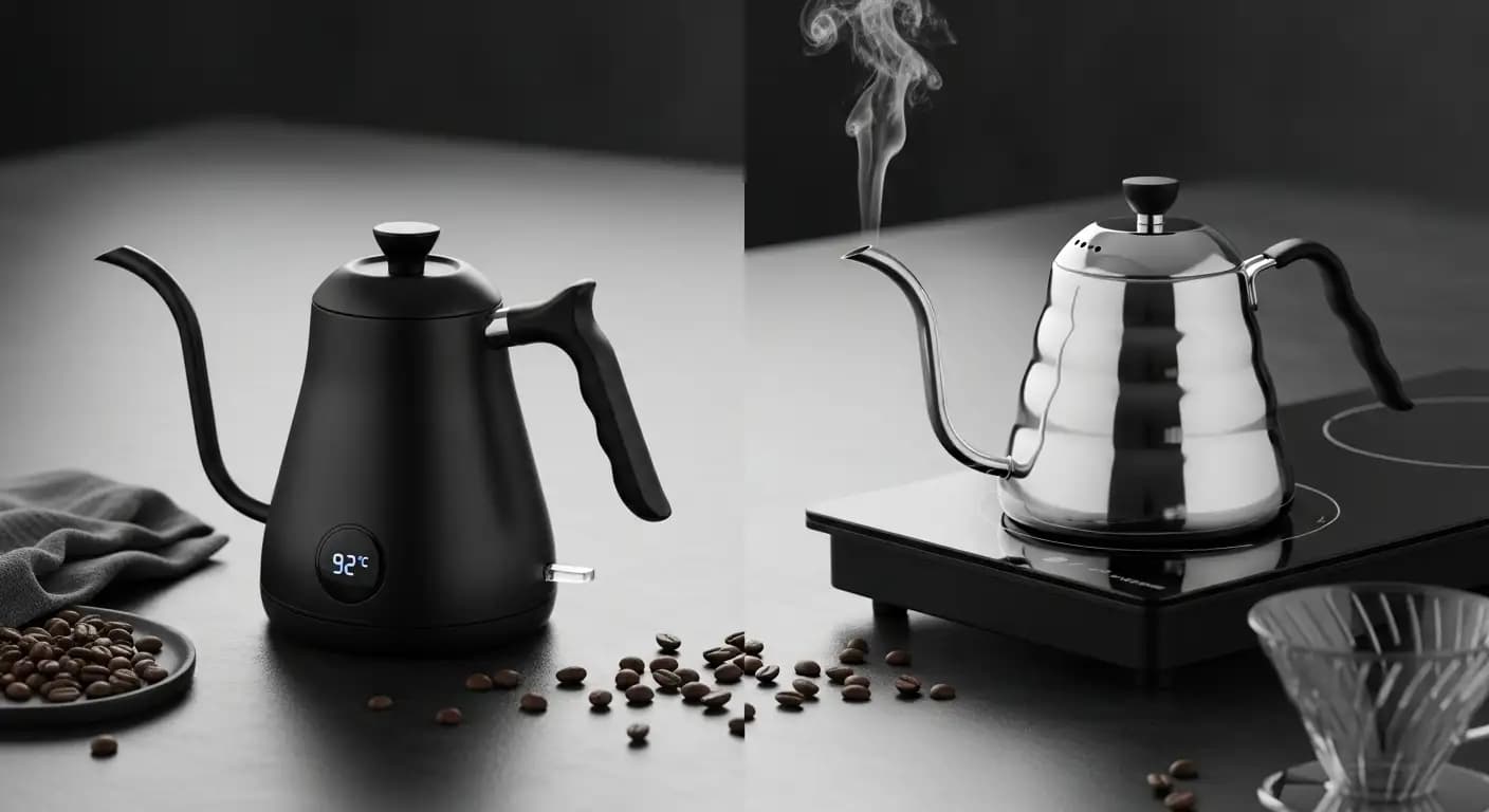 Duel Kettle Leher Angsa: Elektrik vs. Kompor, Mana Terbaik untuk Kopi Anda?