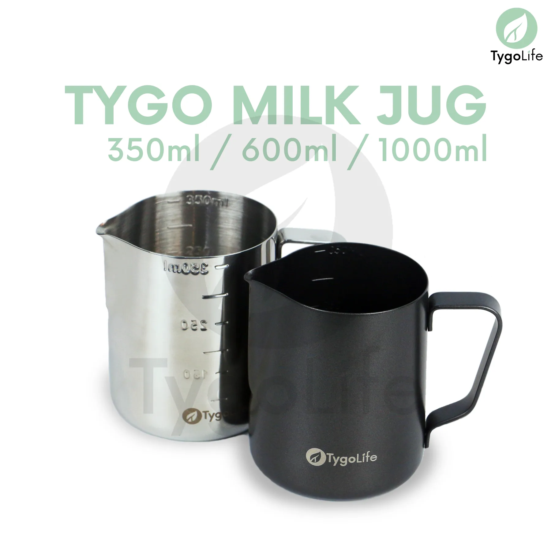 TYGO MILK JUG EMBOS SCALE BARISTA LATTE ART