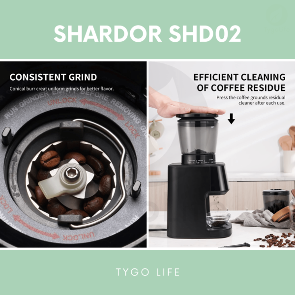 SHARDOR ELECTRIC ADJUSTABLE COFFEE GRINDER CANONICAL BURR - Image 4