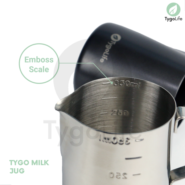 TYGO MILK JUG EMBOS SCALE BARISTA LATTE ART - Image 3