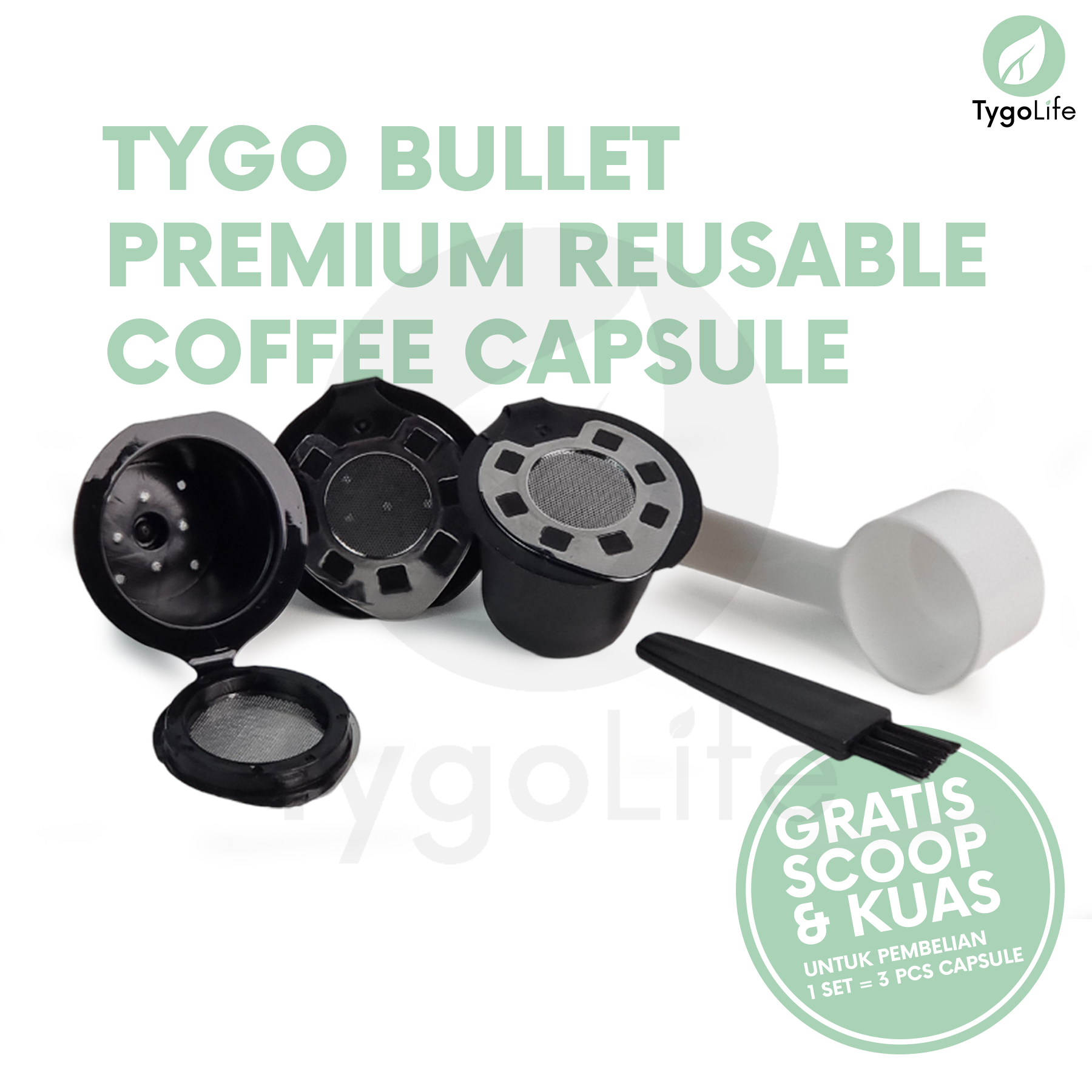 TYGO BULLET REUSABLE/REFILLABLE COFFEE CAPSULE POD