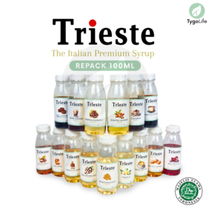 TRIESTE SYRUP REPACK 100ML FLAVOURED SAMPLE KEMASAN KECIL