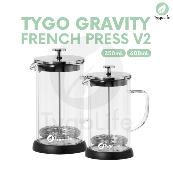 TYGO GRAVITY FRENCH PRESS COFFEE MAKER MILK FROTHER
