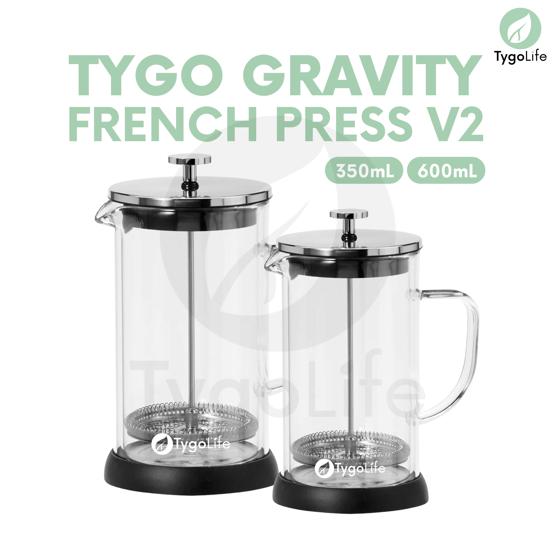 TYGO GRAVITY FRENCH PRESS COFFEE MAKER MILK FROTHER