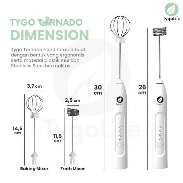 TYGO TORNADO 2IN1 MILK FROTHER EGG BEATER HAND MIXER - Image 5
