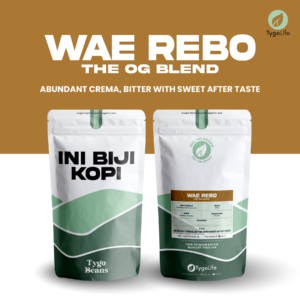 TYGO BEANS WAE REBO BIJI KOPI 250GR HOUSE BLEND ROBUSTA ARABIKA LOKAL