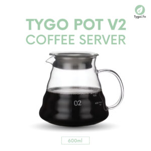 TYGO POT V2 COFFEE SERVER POUR OVER V60 DRIP BOROSILICATE GLASS