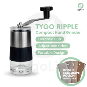 TYGO RIPPLE COMPACT HAND GRINDER MINI PENGGILING BIJI KOPI MANUAL TRAVEL