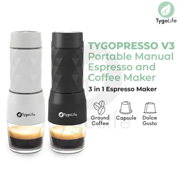 TYGOPRESSO V3 PORTABLE ESPRESSO COFFEE MAKER MANUAL 3IN1