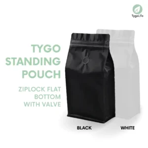 TYGO STANDING POUCH FLAT BOTTOM WITH VALVE