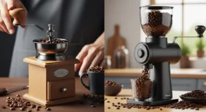 Grinder Kopi Manual vs Elektrik: Perbandingan Lengkap & Mana Pilihan Terbaik? - Tygo Life Jual Alat Kopi