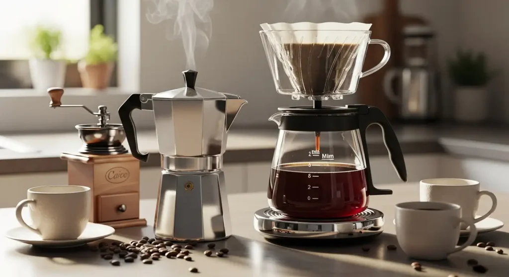 Moka Pot vs. Drip Coffee: Perbandingan Lengkap Rasa & Praktis Terbaik - Tygo Life Jual Alat Kopi