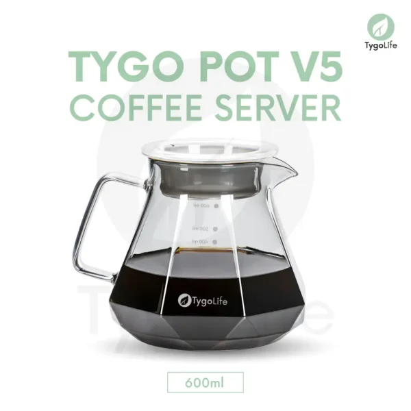 TYGO POT V5 COFFEE SERVER POUR OVER V60 DRIP DIAMOND SHAPE