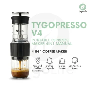 TYGOPRESSO V4 PORTABLE ESPRESSO MAKER 4IN1 MANUAL ALAT PEMBUAT KOPI ESPRESSO PORTAFILTER 51MM MINIPRESSO TRAVEL CAMPING MINI